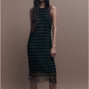 Zara embroidered beaded dress